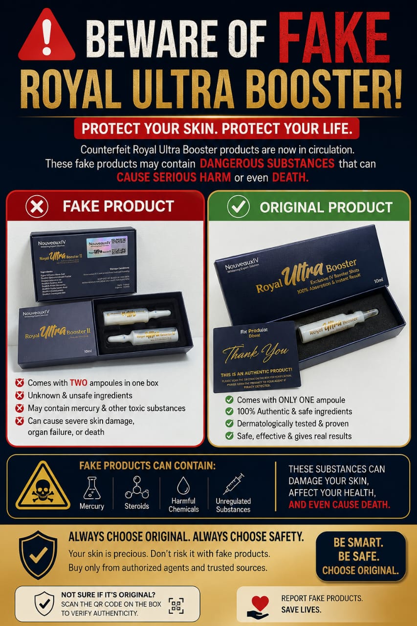 BEWARE OF FAKE ROYAL ULTRA BOOSTER 